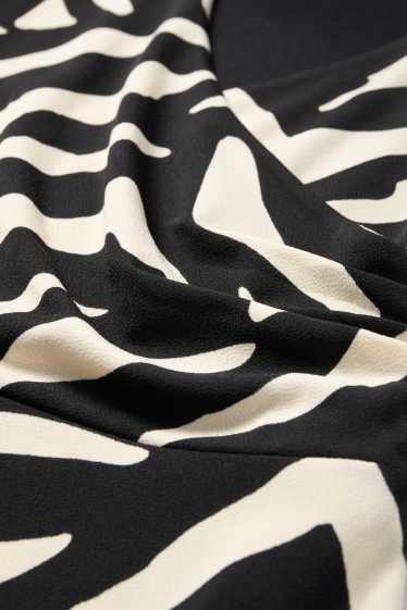 Dámské - Šaty fit & flare - se vzorem - černá/béžová