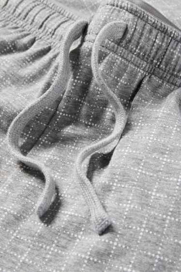 Uomo - Shorts pigiama - a quadretti - grigio