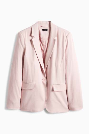 Damen - Blazer mit Leinen-Anteil - Relaxed Fit - rosa