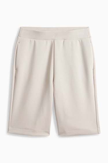 Damen - Sweat-Bermudas - beige