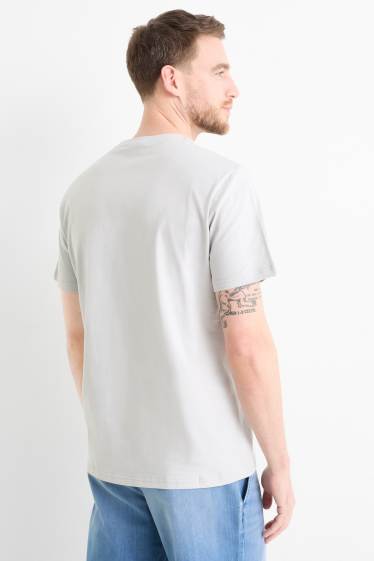 Pánské - Tričko - světle šedá