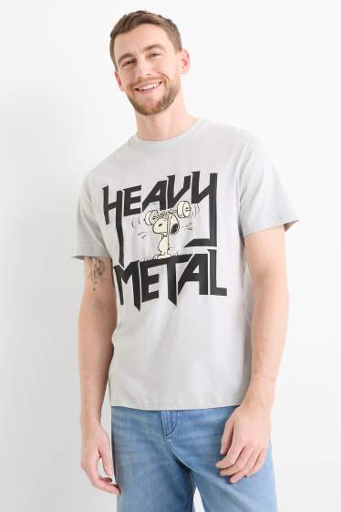 Pánské - Tričko - světle šedá