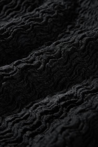 Women - Skirt - textured - black