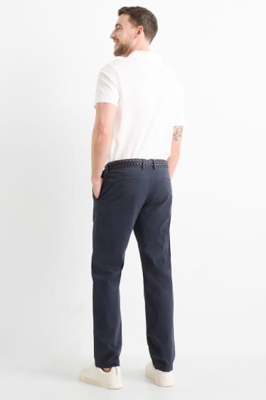 Herren - Chino mit Gürtel - dunkelblau
