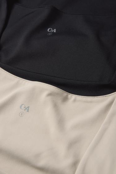 Donna - Confezione da 2 - top - nero / beige