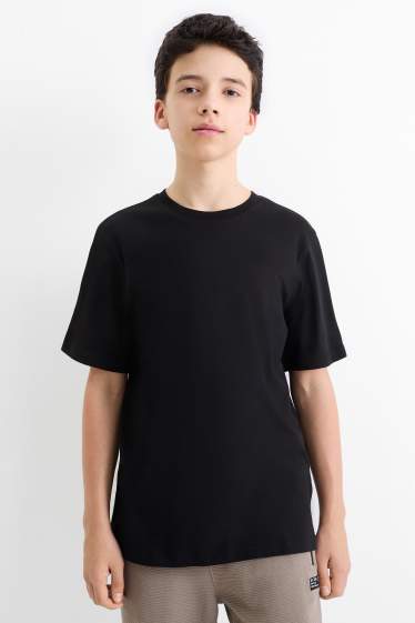 Kinder Jungen - Kurzarmshirt - schwarz