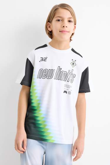 Kinderen: jongens - Sportshirt - wit / zwart