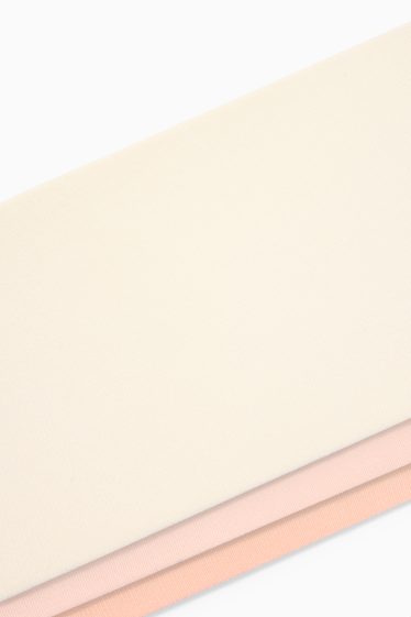 Copii - Fete - Multipack 3 perechi - dresuri - 40 DEN - alb / roz