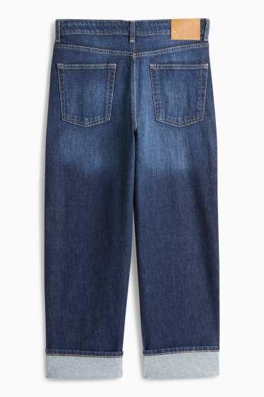 Damen - Relaxed Jeans - Mid Waist - dunkelblau