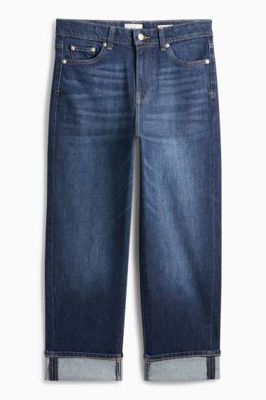 Damen - Relaxed Jeans - Mid Waist - dunkelblau