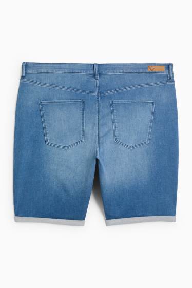 Femmes - Bermuda en jean - mid waist - jog denim - bleu
