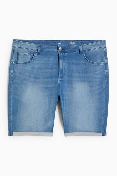 Femmes - Bermuda en jean - mid waist - jog denim - bleu