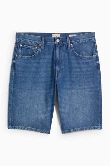 Pánské - Džínové bermudy - modrá