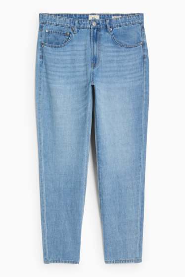 Hommes - Relaxed tapered jean avec teneur en lin - bleu