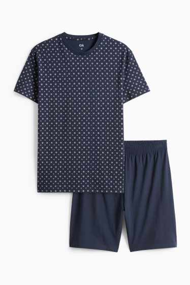 Herren - Shorty-Pyjama - dunkelblau