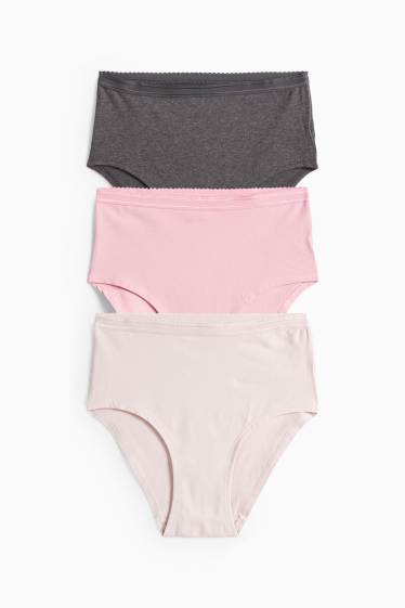 Femmes - Lot de 3 - culottes - rose
