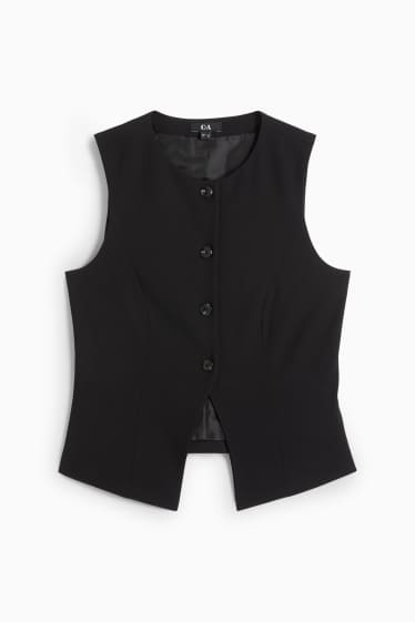 Femmes - Gilet sans manches - slim fit - noir
