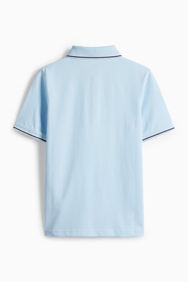 Enfants garçons - Polo - finition texturée - bleu clair