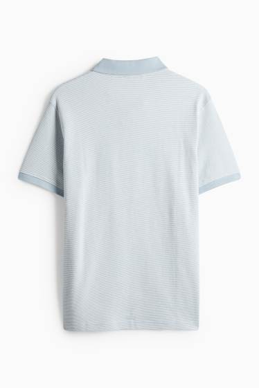 Herren - Poloshirt - Regular Fit - strukturiert - hellblau