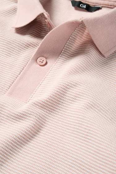 Herren - Poloshirt - Regular Fit - strukturiert - rosa