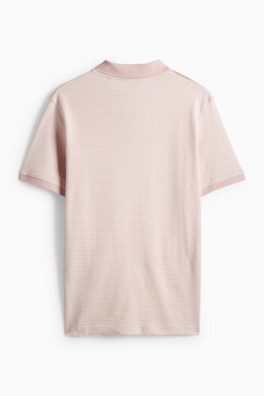 Herren - Poloshirt - Regular Fit - strukturiert - rosa