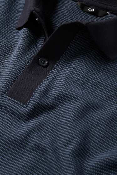 Herren - Poloshirt - Regular Fit - strukturiert - dunkelblau