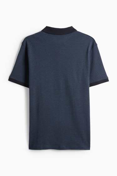 Herren - Poloshirt - Regular Fit - strukturiert - dunkelblau