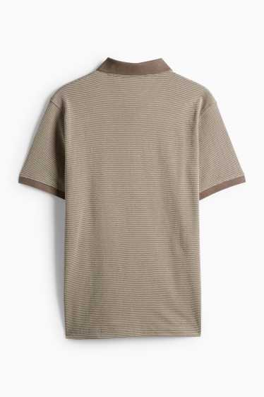 Herren - Poloshirt - Regular Fit - strukturiert - beige