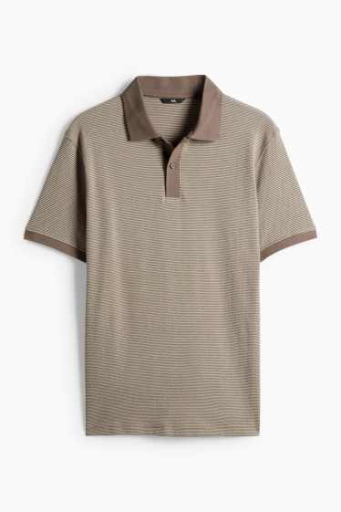 Herren - Poloshirt - Regular Fit - strukturiert - beige