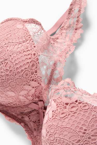 Women - Underwire bra - PLUNGE - padded - coral