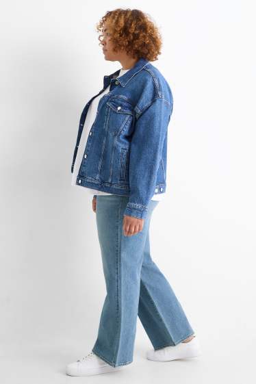 Femmes - Wide leg jean - high waist - jean bleu