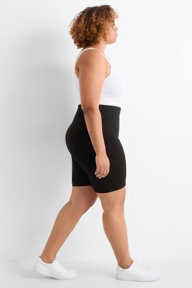 Dames - Set van 2 - bikershort - zwart