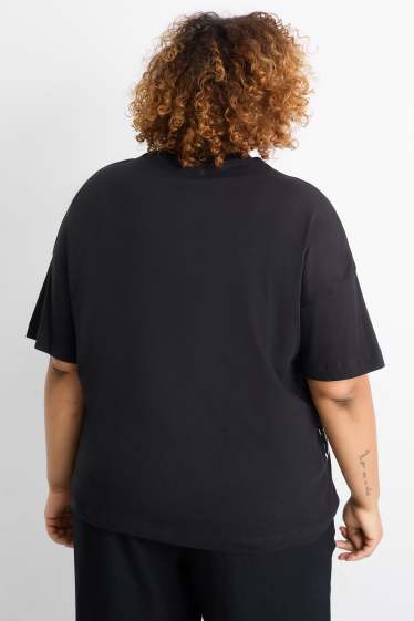 Damen - T-Shirt - Regular Fit - schwarz / weiss