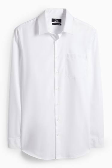 Herren - Businesshemd - Regular Fit - Kent - bügelleicht - weiß