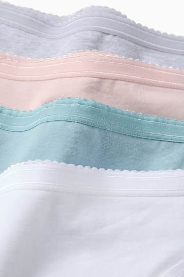 Femmes - Lot de 4 - culottes - blanc / turquoise