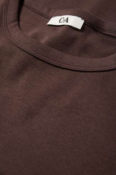 Femei - Tricou - slim fit - maro închis