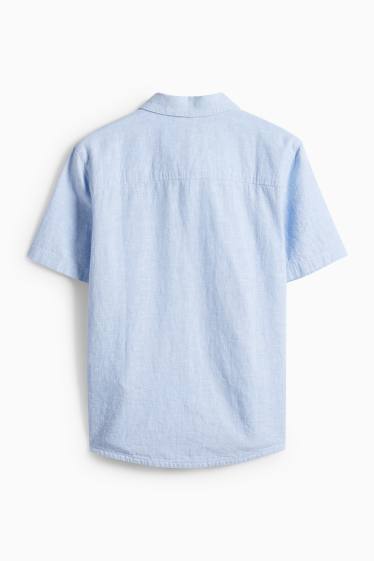 Enfants garçons - Chemise - lin mélangé - bleu clair