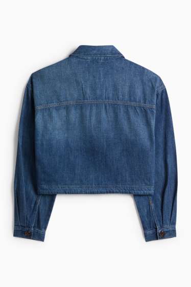 Femmes - Veste en jean courte - bleu foncé