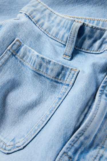 Donna - Jeans a gamba larga - vita media - blu