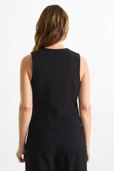 Damen - Business-Weste - Regular Fit - schwarz