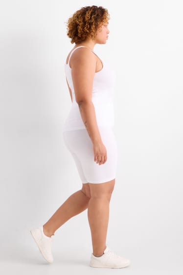 Women - Multipack of 2 - biker shorts - white / black