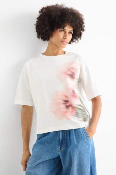 Donna - T-shirt - regular fit - bianco