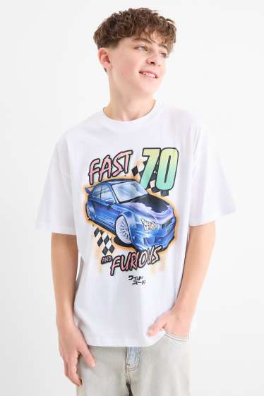 Kinder Jungen - Fast & Furious - Kurzarmshirt - weiss