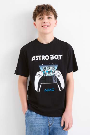 Kinderen: jongens - Astro Bot - T-shirt - zwart