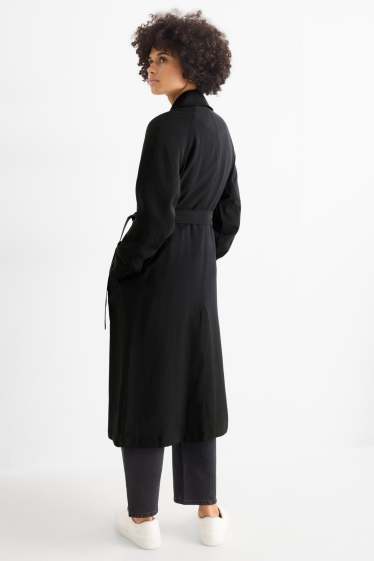 Damen - Trenchcoat - schwarz