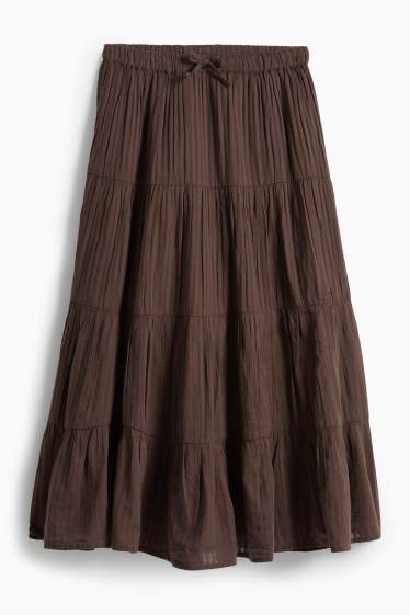 Copii - Fete - Fustă - cu dungi - maro închis