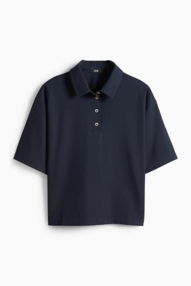 Dámské - Polokošile - relaxed fit - tmavomodrá