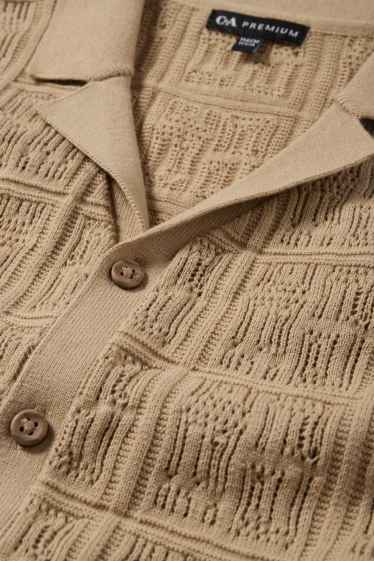 Enfants garçons - Chemise en maille - finition texturée - beige