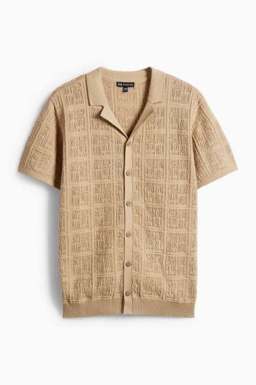 Enfants garçons - Chemise en maille - finition texturée - beige
