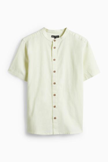 Enfants garçons - Chemisier avec teneur en lin - jaune clair